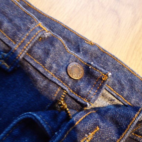 RARE VINTAGE Pitchriders Blue Denim Jeans Straight Leg Cut - Picture 3 of 10